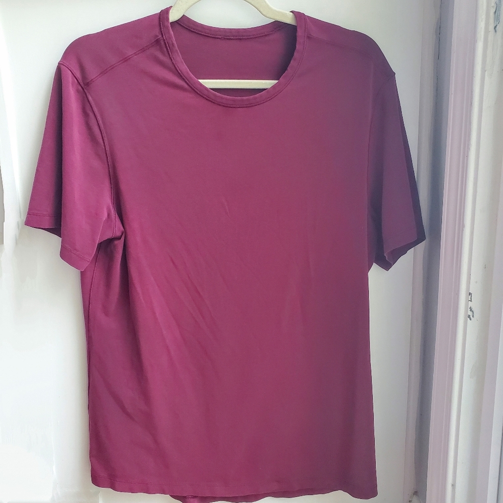 Lululemon 🍋 Fundamental T-Shirt Men Medium Heather Red Short Sleeve Size: M